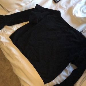 Black Zara sweater with ruffles